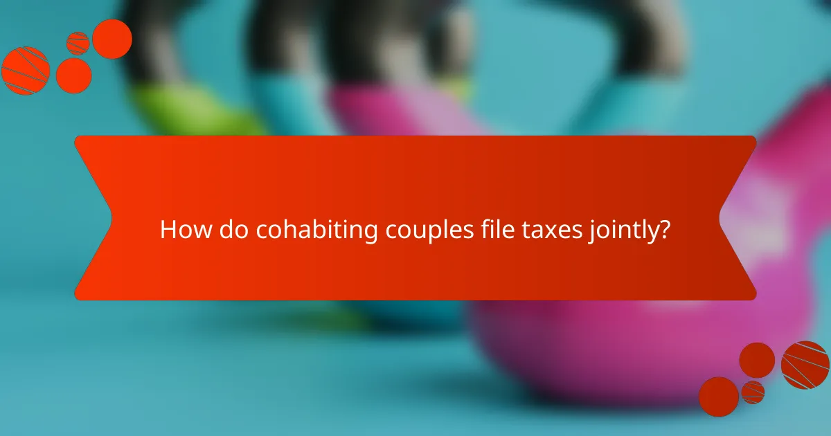 How do cohabiting couples file taxes jointly?