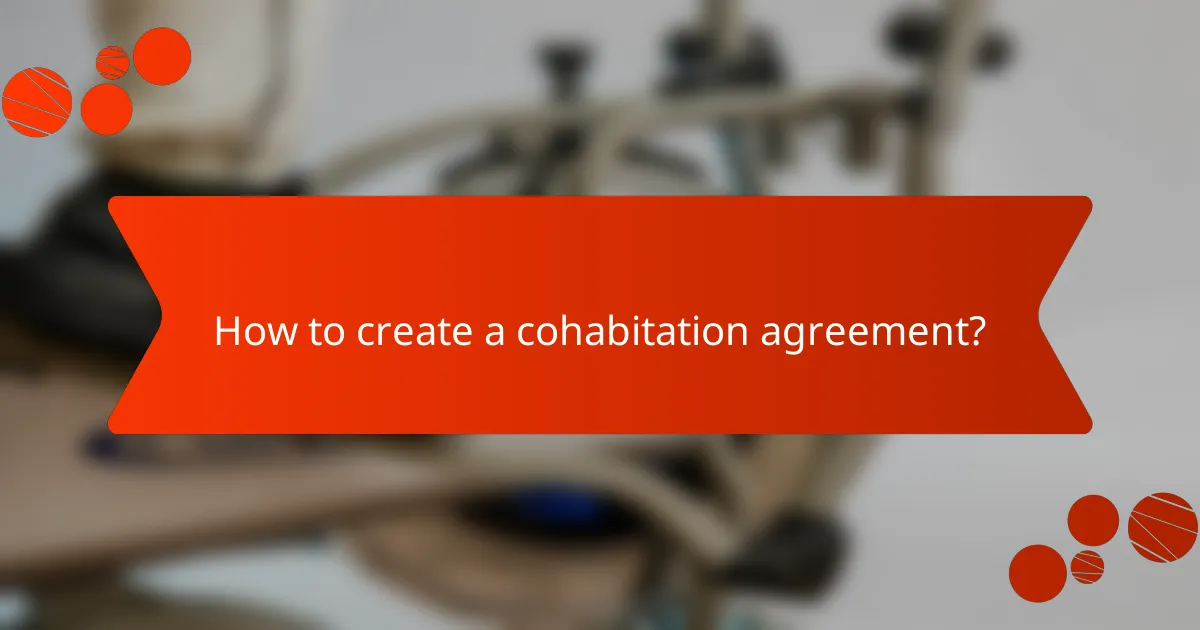 How to create a cohabitation agreement?