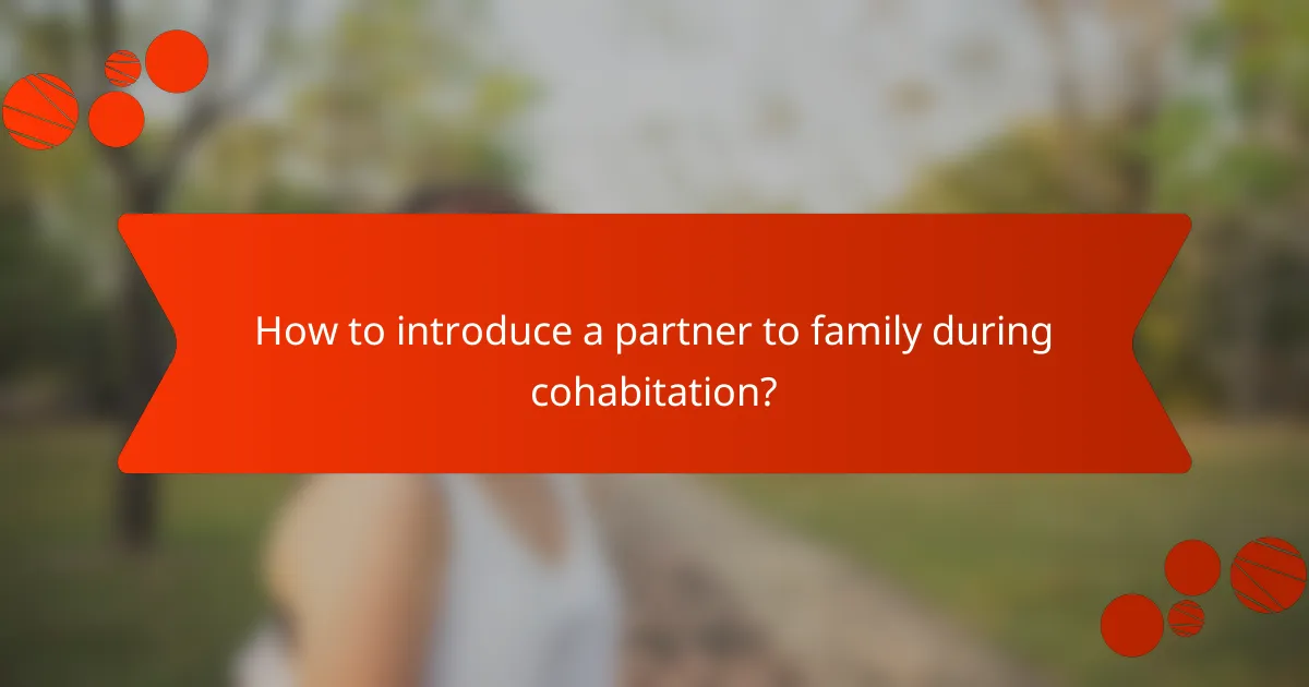 How to introduce a partner to family during cohabitation?