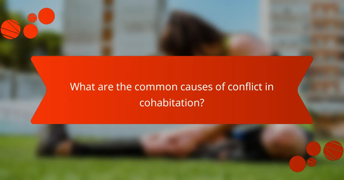 What are the common causes of conflict in cohabitation?