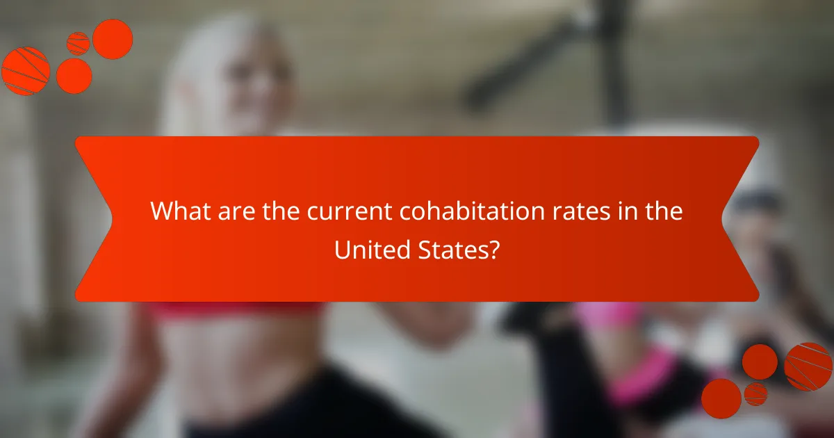 What are the current cohabitation rates in the United States?