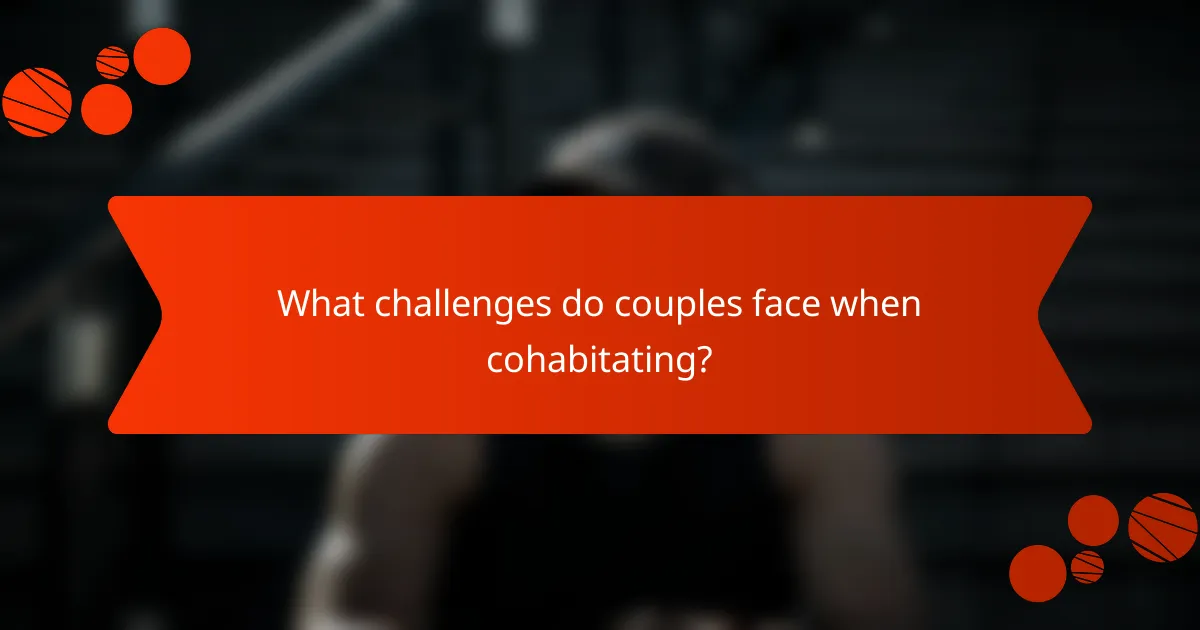 What challenges do couples face when cohabitating?